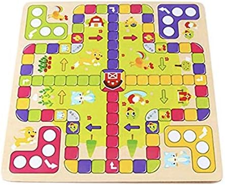 SN Toy Zone Wooden Flight Chess/Chinese Checkers and Gobang Ludo Game Puzzle Set