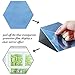 Aneco 24 Sheets Flexible Mirror Sheets Mirror Wall Stickers Self Adhesive Plastic Mirror Tiles for Home Decor (The Blue Film Needs to be Peel Off)