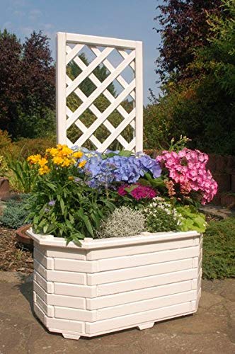 Deko-Shop-Hannusch Pflanzkasten, Blumenkasten, Blumenkübel aus massivem Holz mit schön gearbeiteter Pergola, für den Garten – Bild 3