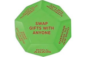 Gift Exchange Party Dice, Christmas Stocking Stuffers Swap Dice, 12 Sides Holiday Festival Supplies Group Activities for Frie