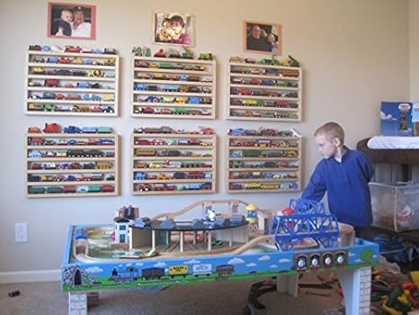 wooden train shelf