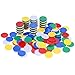 WILLBOND 200 Pieces Counters Counting Chips Plastic Markers 22 mm Mixed Colors for Bingo Chips Game Tokens with Storage Box
