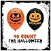 Balloons For Halloween - 100% Natural Latex - Biodegradable - Orange & Black - Scary Pumpkin Design - Frightening Decorations - 40 Balloons - Celebrate With Family & Friends