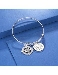 CJ&M Pulsera de Cousin, regalo de Cousin, pulsera de Cousin, joyas de Cousin, regalos para Cousins, brújula, colgante de Cousin