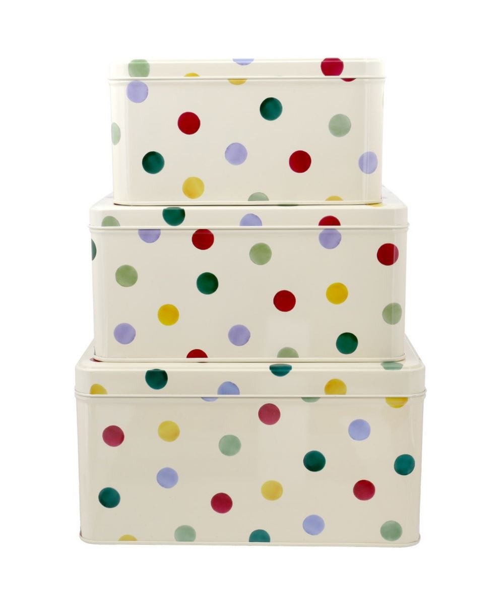 Emma Bridgewater - Polka Dot Original Set of 3 Square Cake Tins