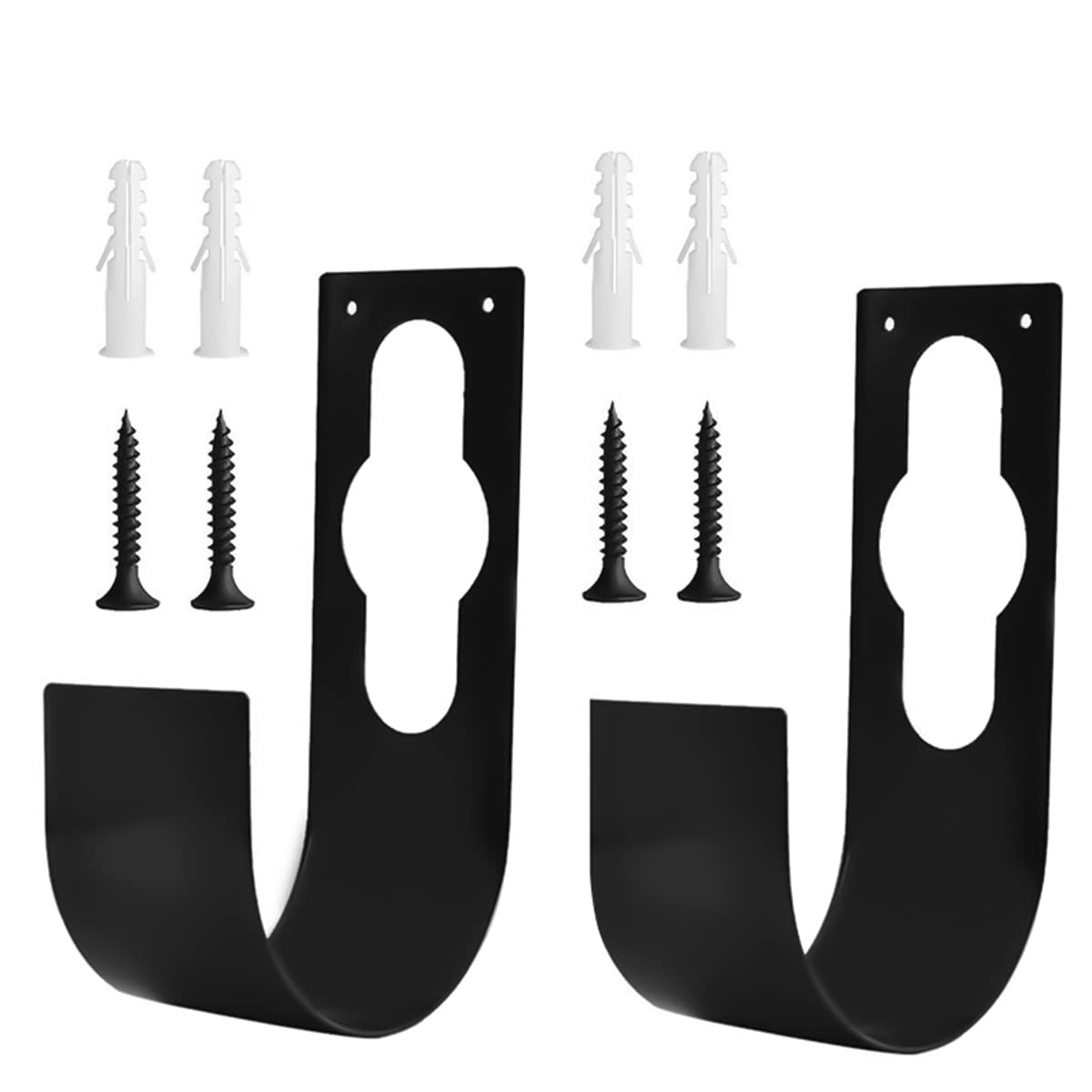 Hsthe Sea 2PCS Hose Hanger Hook Expandable Garden Hose Pipe Hanger Holder Wall Mounted with Screws