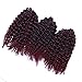 3 pcs/pack Crochet Curly Hair 8 inch Synthetic Crochet Braids Hair Extensions(#1/Bug)