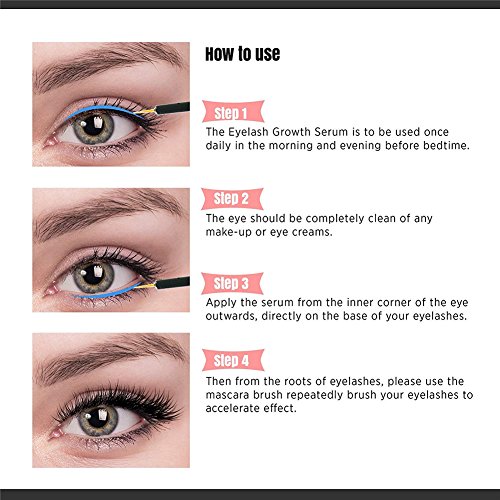 FEG Eyelash Enhancer Yiitay Eyelash Growth Serum Eyebrow Serum Liquid Professional Eyelash Lash Longer Enhancer Booster for Naturally Longer, Fuller & Thicker Eyelashes & Eyebrows Regrows