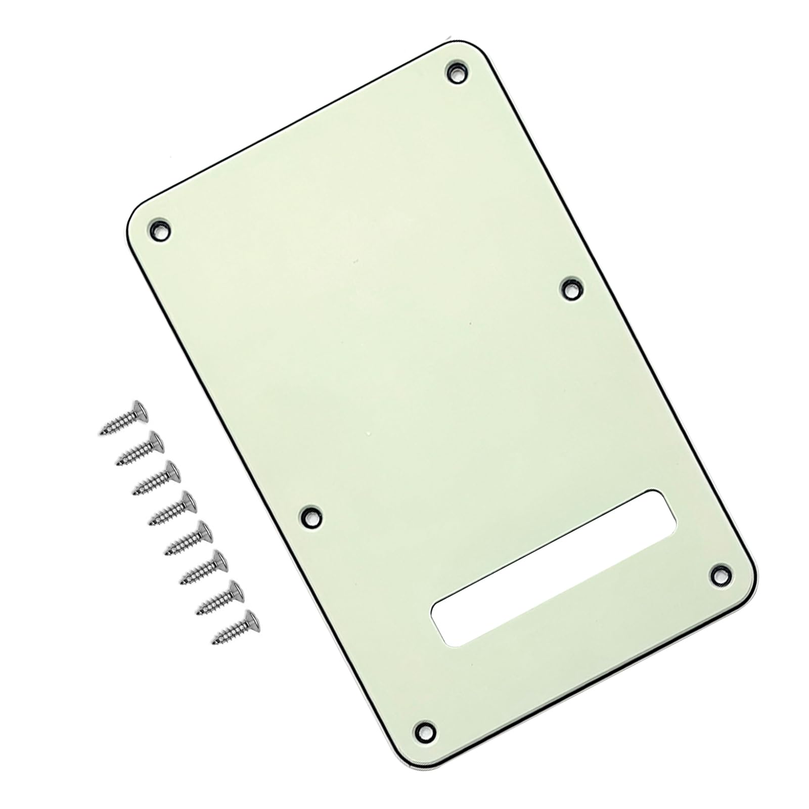 Photo 1 of Musiin Electric Guitar Back Plate compatible with Strat/Stratocaster Tremolo Cavity Cover Tremolo Cover with Pickguard 6 Screws for Easy Installation(3L Mint)