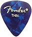 Fender 351 Shape Classic Thin Celluloid Picks, 12 Pack, Blue Moto for electric guitar, acoustic guitar, mandolin, and bass