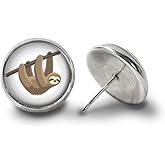 Tree Sloth Earrings (Silver-Plated)