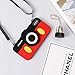 Soft Silicone Mickey Mouse Camera Case with Length Adjustable Strap for iPhone X 10 iPhoneX Red Black Color 3D Disney Cartoon Wearable Cute Lovely Fashion Kawaii Design Gift Girls Teens Kids Boy Women