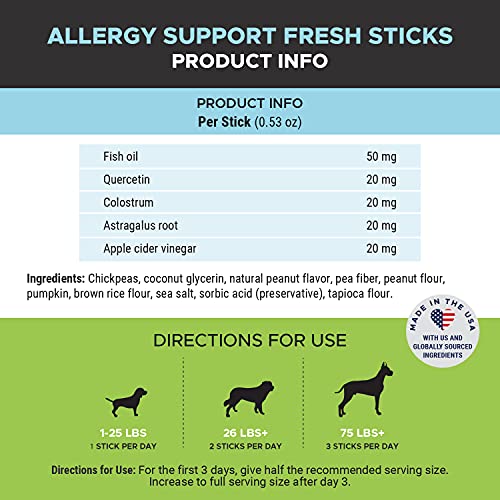 Pet Honesty Allergy Support Fresh Sticks Dental Sticks for Dogs