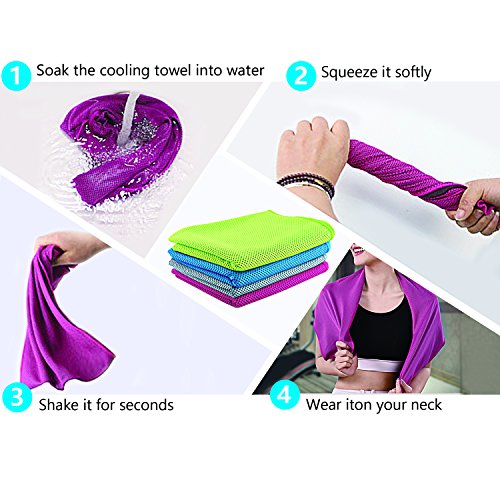 image for Ktrio Cooling Towel, Gray 40’’ x 12’’ Cool Down Instantly Mult