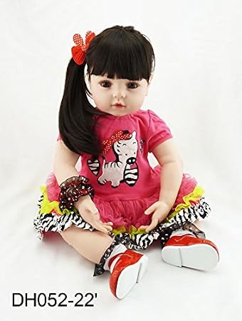 Buy Npk Collection Black Long Hair Reborn Baby Doll Handmade 22