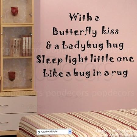 Popdecors With A Butterfly Kiss Words Quote Phrase