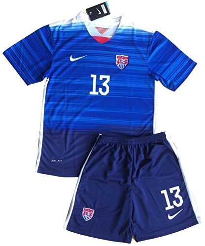 Alex Morgan #13 Kids/Youth USA National Away Jersey & Shorts (Ages 11-13) on Galleon Philippines