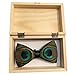 Novelty Feather Bow Tie Natural Material Bowtie (Peacock)