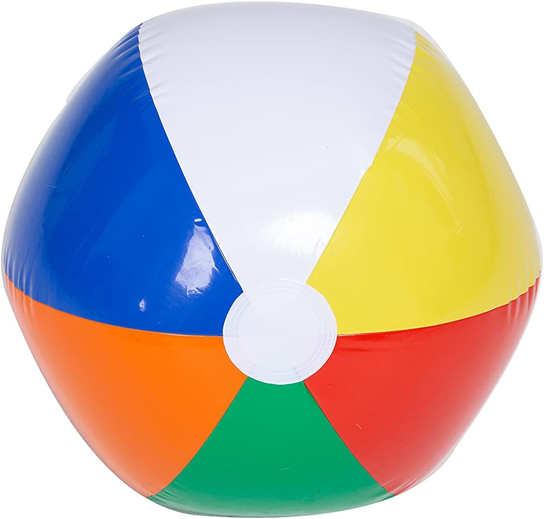 JOYIN Rainbow Beach Balls(18 Pack), Inflatable Swimming Pool Toys for Summer Water Games Kids Birthday Party Supplies Combo Set Include Inflatable Beach Balls in 20” (6), 16” (6) and 12” (6): Sports & Outdoors