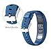 KingAcc Garmin Vivofit 4 Bands, Silicone Replacement Band for Garmin Vivofit 4, with Secure Metal Watch Clasp Buckle Wristband Strap Women Men (3-Pack, Black&DarkBlue&Lakeblue, Small)