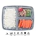 Food Storage Container 15-PACK Meal Prep Container Leak proof Lunch Containers Meal Prep Container Bento Box Container Airtight Lid Dishwasher Microwave SAFE Plastic Food Container 3 Compartments 35oz