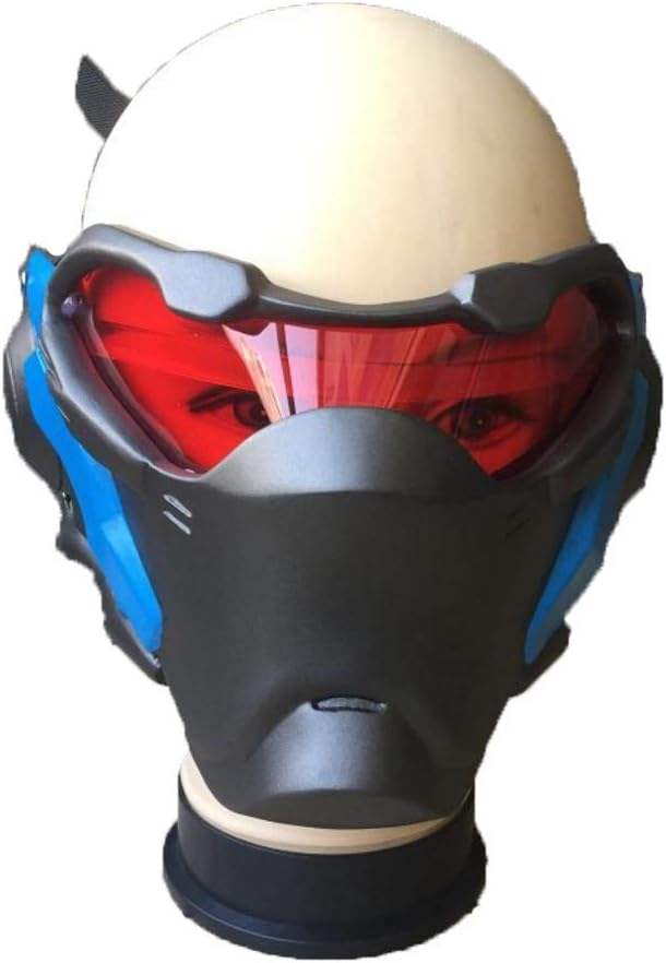 LXIANGP Overwatch OW Soldier 76 Weapon Cosplay Luminous Mask Prop Light-up Halloween Xmas Party