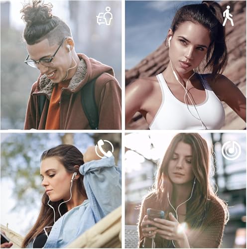 Oeing Phone Headphones, Sound Isolating Wired Earbuds, Support Call Volume Control, Compatible with iPhone 14/13/12, iOS Compatible