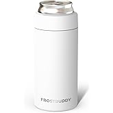 Frost Buddy Universal Mini Can Cooler – Fits 12oz Slim & 7.5oz Mini Cans – Vacuum Insulated Stainless Steel – Keeps Beverages Cold or Hot – Compact, Travel & Cup Holder Friendly