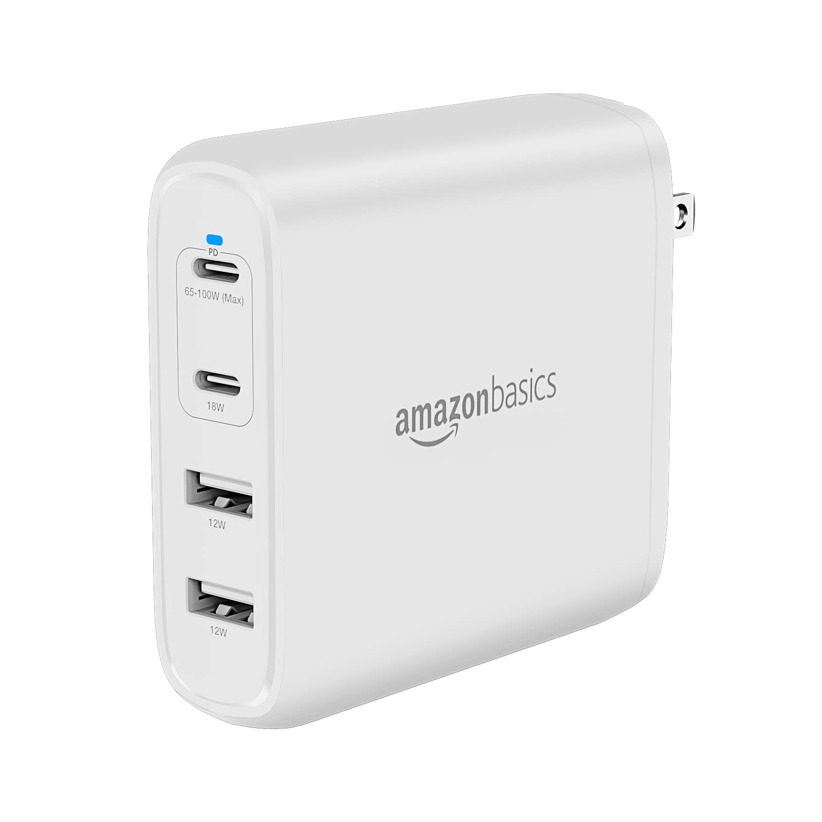 Amazon Basics 100W Four-Port GaN Wall Charger w/ 2