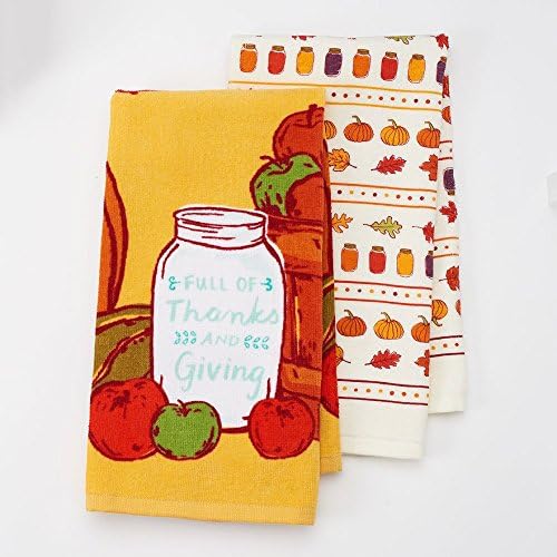 Celebrate Fall Together 16.5 X 26 Kitchen Towels Full of Thanks &amp; Giving