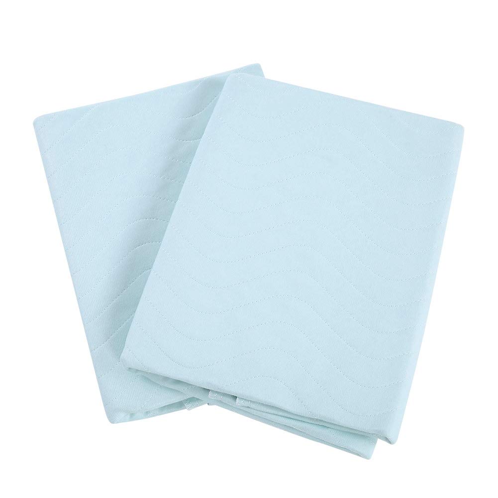 Washable Bed Pads Incontinence Urine Elder Mat Reusable Extra Absorbent Pad Protector for Children Adults, 2 PCS Waterproof Design Underpad, 31.4 * 35.4Inch