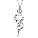 YFN Snake Pendant Necklace Gothic Jewelry Sterling Silver Animal Snake Necklaces for Women Men
