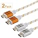 SHD HDMI Cable 4kx2k Ultra 2.0V HDMI Cord Support 3D,Ethernet,1080P -15Feet -2Pack