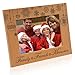 KATE POSH Merry Christmas Love Peace Joy Believe Hope, The Magic of Christmas Family Picture Frame. Santa, Reindeer and Sleigh Decor. Engraved Natural Wood Photo Frame (5x7-Horizontal)