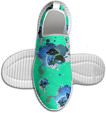 Bonsai Tree Icon Galaxy Men's Anti-Slip Loafers Stitched Walking Sneaker