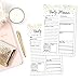 Gold Undated Daily Task Planner to do List Pad, School Family Life Work Personal Productivity Notepad, Day Schedule Organizer, Cute Christmas Birthday Gift Idea, Goal Habit Tracker 50 Tear Off Pages