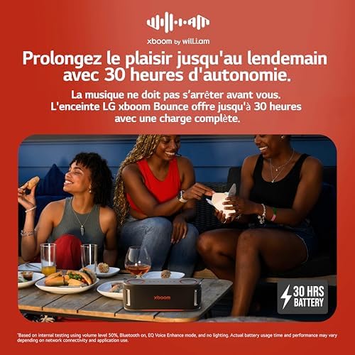 xboom Bounce, Enceinte Bluetooth sans Fil, Mini Enceinte Bluetooth, Étanchéité IP67, Autonomie de 30h,Compatible avec (Google, Siri, Alexa)