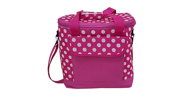 Bolsa nevera térmica Yuki 28 LT Fucsia Lunares Blanco, para ...