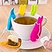Coolrunner 4pcs Cute Rabbit Empty Tea Bag Silicone Cup Mug Hanging Tool for Tea Bag Spoon Holder