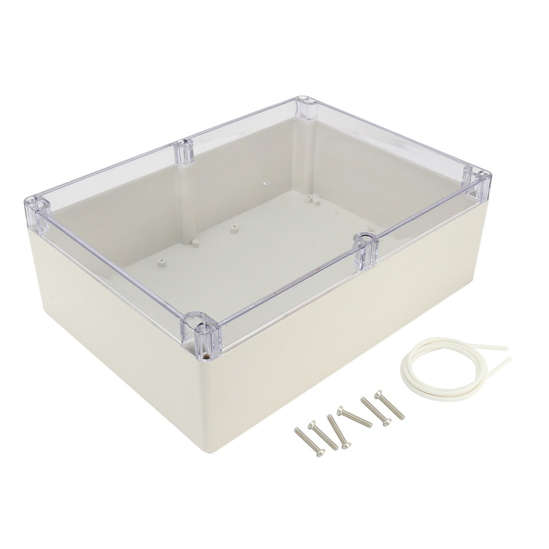 Sourcingmap 11.4"x8.3"x3.9"(290mmx210mmx100mm) ABS Junction Box Universal Project Enclosure w PC Transparent Cover