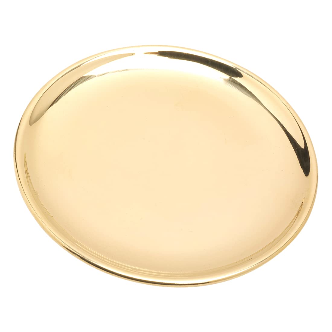 NKlaus Coaster Ø12cm modern polished brass gold candle plate decoration table decoration 10581