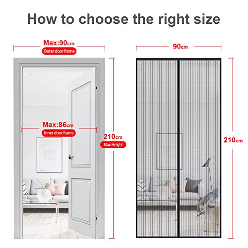 MYCARBON Screen Door Keep Insects Out Mosquito Door Screen,Top