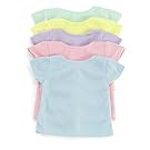 Fits 18" American Girl Dolls | Rainbow T-Shirts with Velcro Closure - Set 5 Different Colors | 18 Inch Doll Clothes | Gift-boxed!
