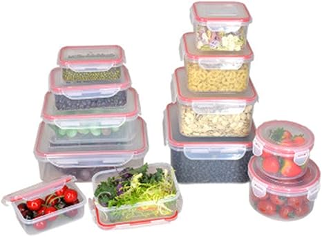 Amazon 保存容器耐熱ガラス製フレッシュキングボックスセット冷蔵庫収納ボックスギフトボックス漏れ防止スペースを節約するために健康 Bpaフリー 漏れのない食品容器 透明 保存容器 キャニスター オンライン通販