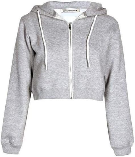 cropped sweatshirt zip up
