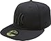 MLB New York Yankees Black on Black 59FIFTY Fitted Cap, 7 1/8