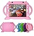 CHINFAI Kids Case for iPad, Cute Cartoon Case for iPad 2017 2018 9.7 inch, Case for iPad Pro/iPad Air 1 2, Shockproof Silicone Protective Cover with Self Stand[BPA Free][Side Handles] (Pink)