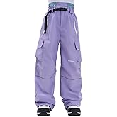 HIGH EXPERIENCE Snowboard Pants for Women Men Baggy Ski Pants Loose Warm Insulation Waterproof Windproof