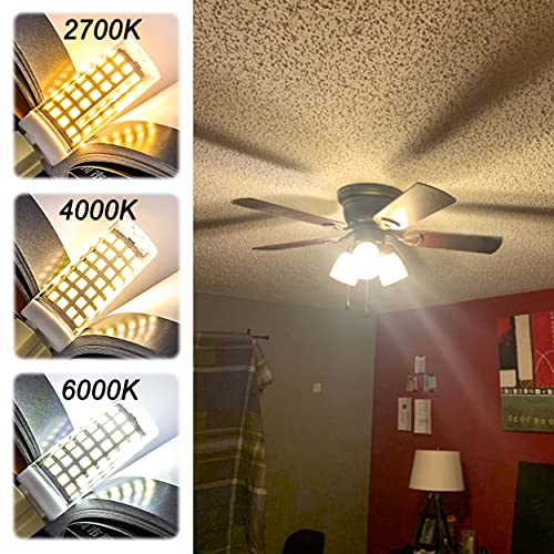 ALIDE E12 LED Candelabra Light Bulbs 6W C7,Replace E12 60 Watt Halogen Equivalent,Warm White 2700k T6 110V 120V Small Base E12 LED Bulbs for Ceiling Fan Chandelier Lighting,550lm(10Pack)