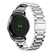 Shangpule Replacement Bands for Ticwatch 2 Smart Watch, Stainless Steel Metal Bracelet Strap for Ticwatch 2 Smart Watch (metal silver)